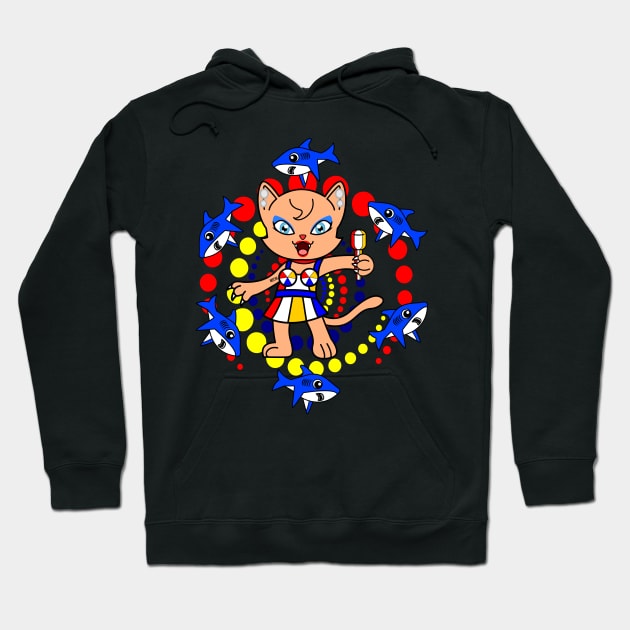 Kitty Purry  / Katy Perry Halftime Show Hoodie by CoreyUnlimited